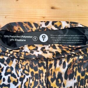 DY Leopard Print Leggings High Waist Activewear Recycled‎ Polyester Size S